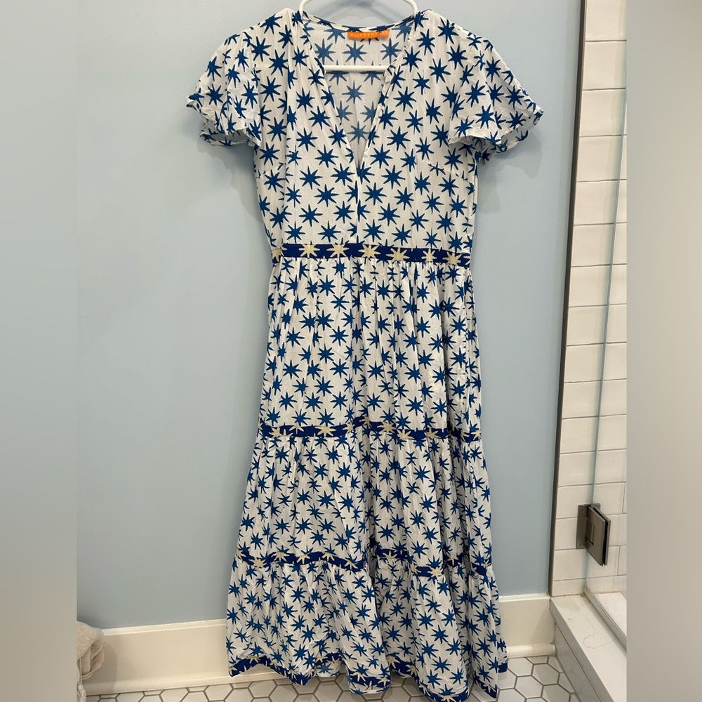 Oliphant White and Blue Star Dress